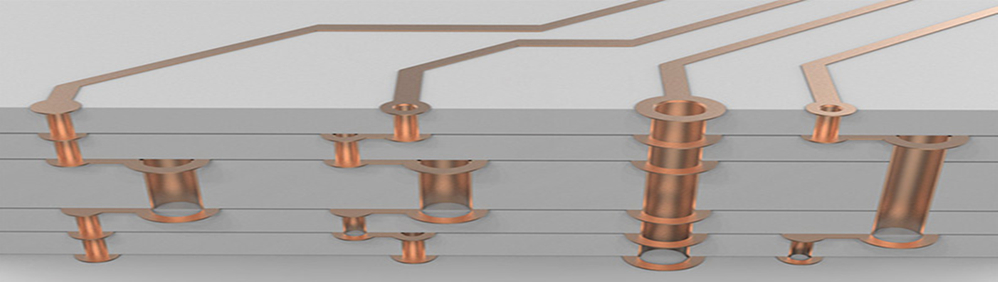 What do through holes, blind holes and buried holes mean in printed circuit boards?